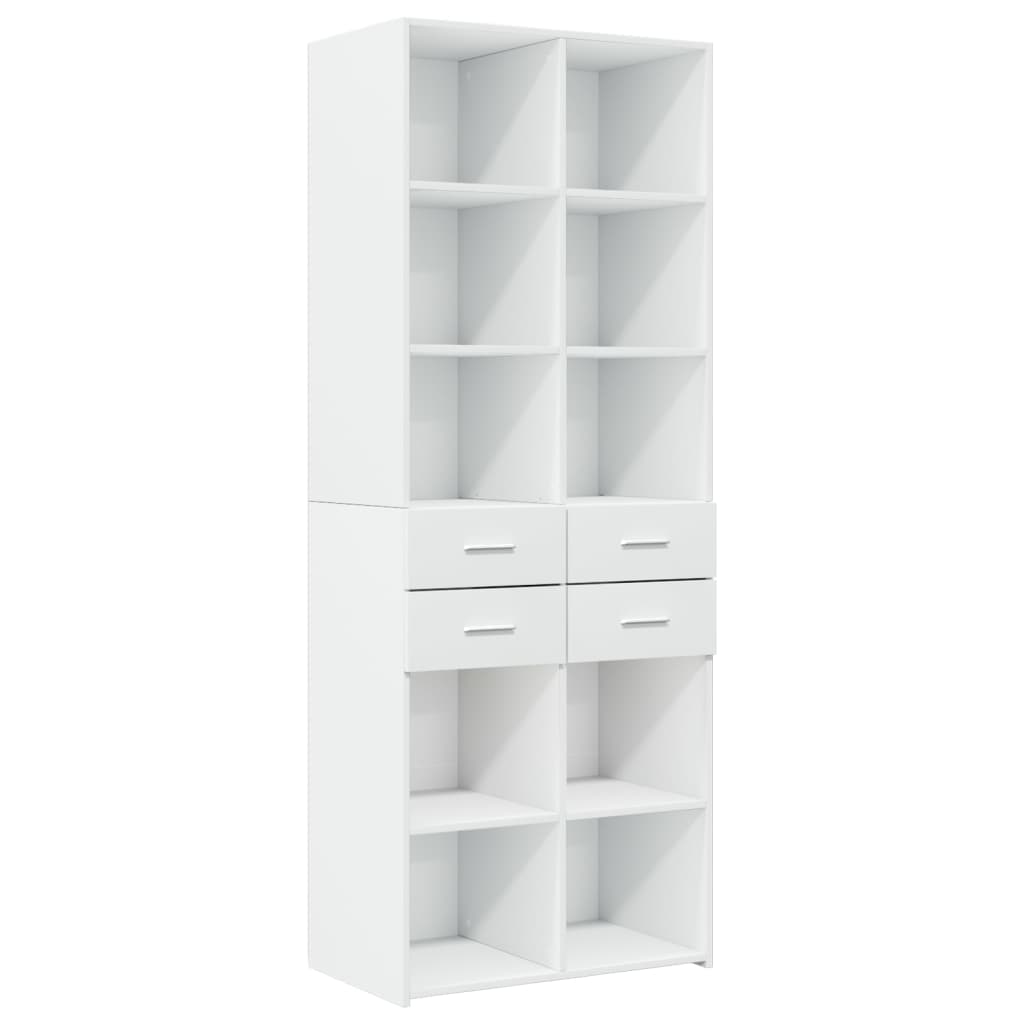 vidaXL Storage Cabinet White 70x42.5x225 cm Engineered Wood