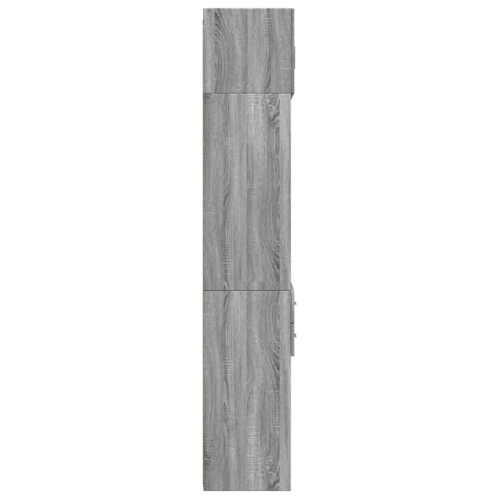vidaXL Storage Cabinet Grey Sonoma 70x42,5x225 cm Engineered Wood