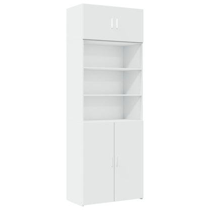 vidaXL Storage Cabinet White 80x42.5x225 cm Engineered Wood