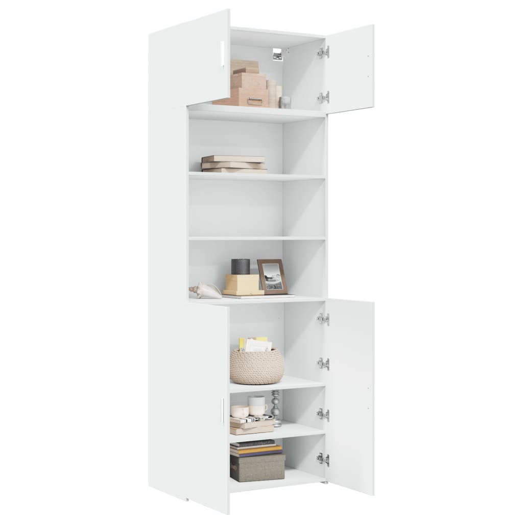 vidaXL Storage Cabinet White 80x42,5x225 cm Engineered Wood