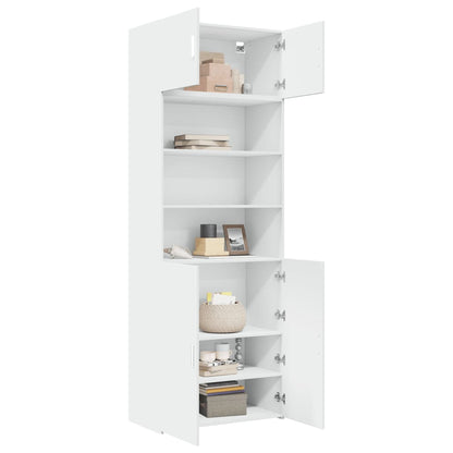 vidaXL Storage Cabinet White 80x42,5x225 cm Engineered Wood