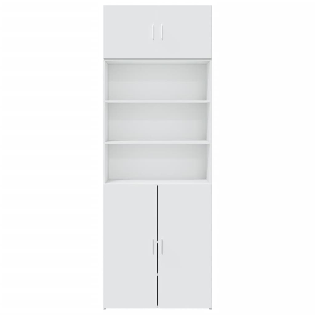 vidaXL Storage Cabinet White 80x42.5x225 cm Engineered Wood