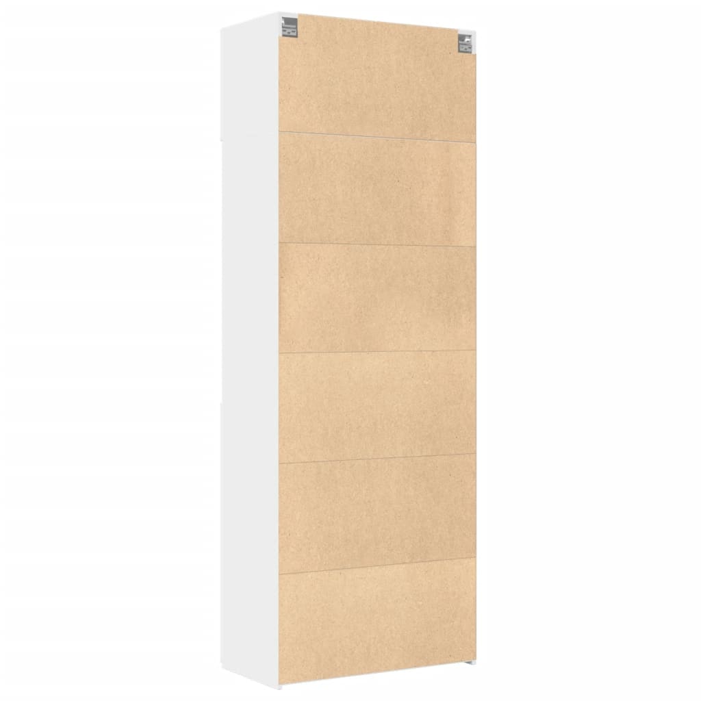 vidaXL Storage Cabinet White 80x42,5x225 cm Engineered Wood