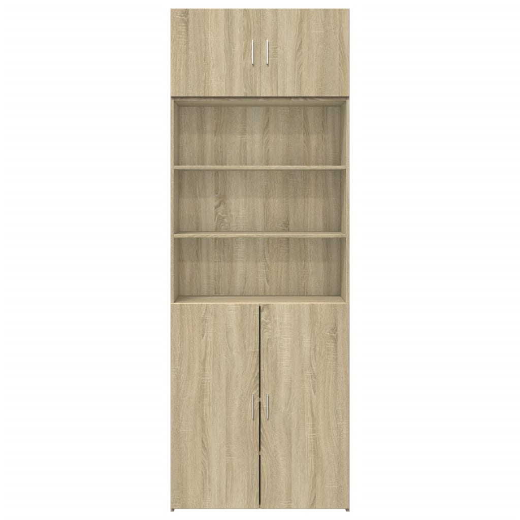 vidaXL Storage Cabinet Sonoma Oak 80x42.5x225 cm Engineered Wood