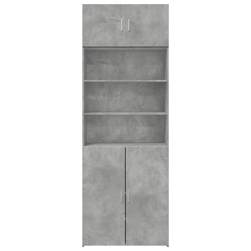 vidaXL Storage Cabinet Concrete Grey 80x42.5x225 cm Engineered Wood