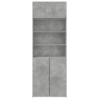 vidaXL Storage Cabinet Concrete Grey 80x42.5x225 cm Engineered Wood