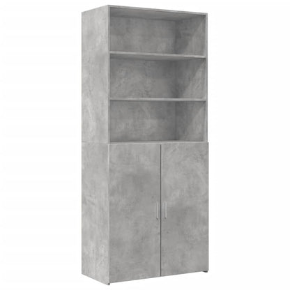 vidaXL Storage Cabinet Concrete Grey 80x42.5x225 cm Engineered Wood