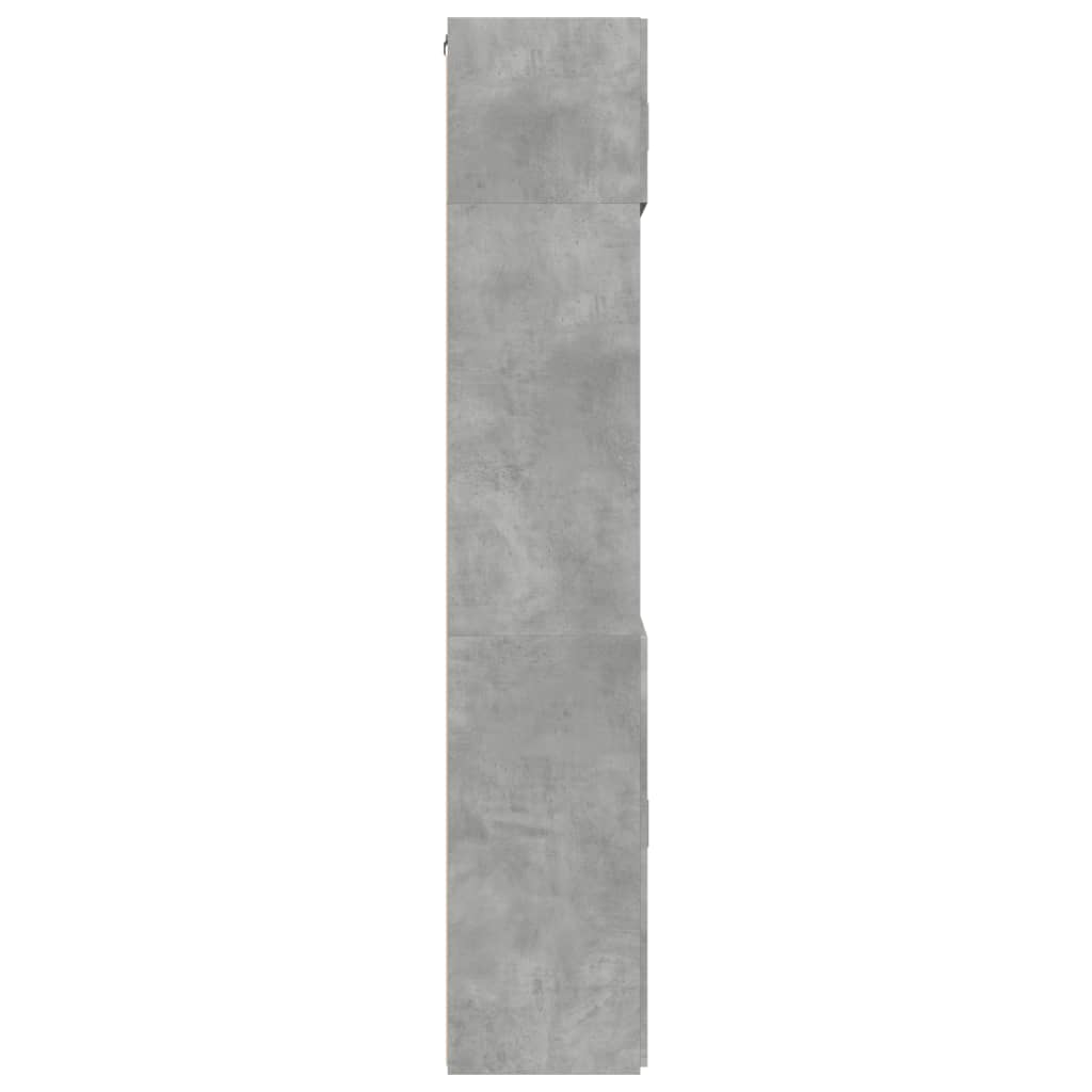 vidaXL Storage Cabinet Concrete Grey 80x42.5x225 cm Engineered Wood