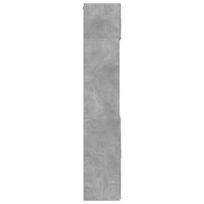 vidaXL Storage Cabinet Concrete Grey 80x42.5x225 cm Engineered Wood