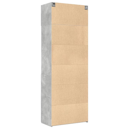 vidaXL Storage Cabinet Concrete Grey 80x42.5x225 cm Engineered Wood