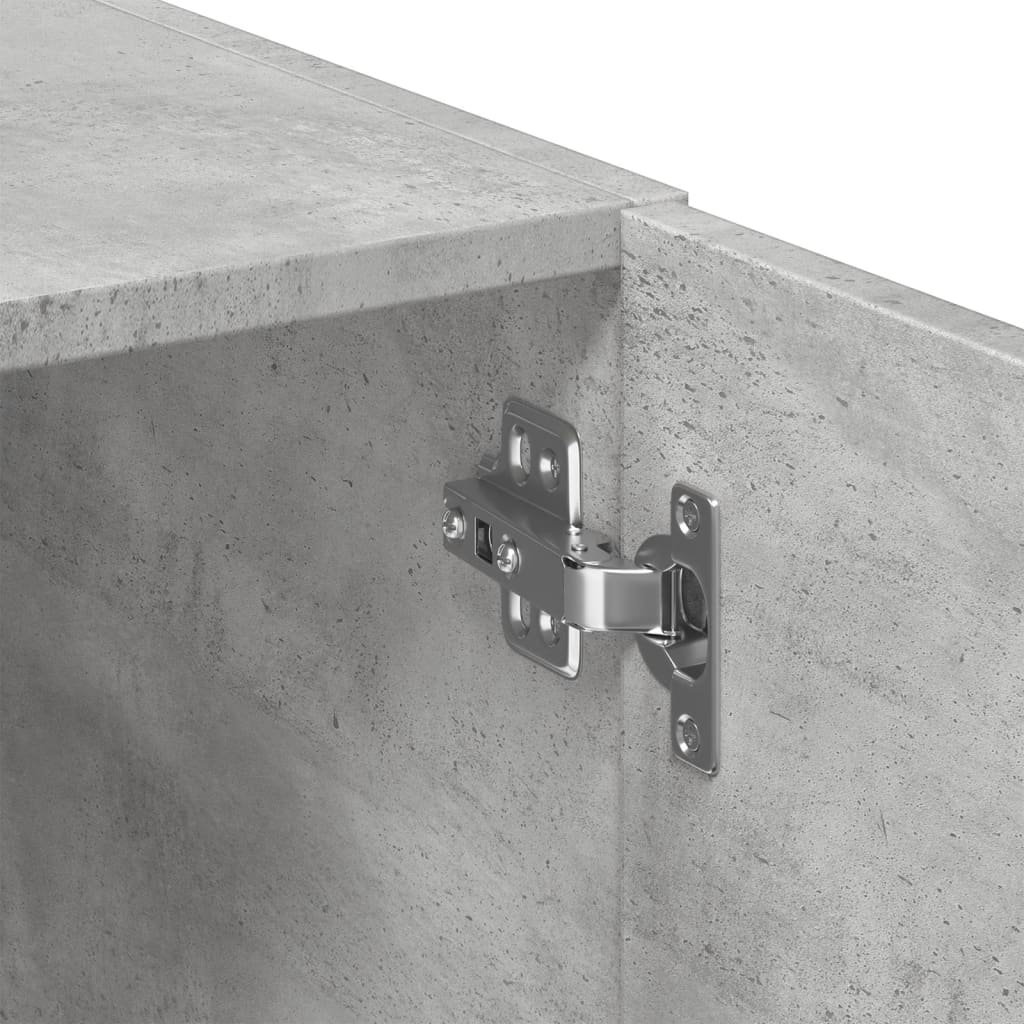 vidaXL Storage Cabinet Concrete Grey 80x42,5x225 cm Engineered Wood