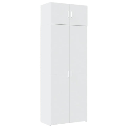 vidaXL Storage Cabinet White 80x42.5x225 cm Engineered Wood
