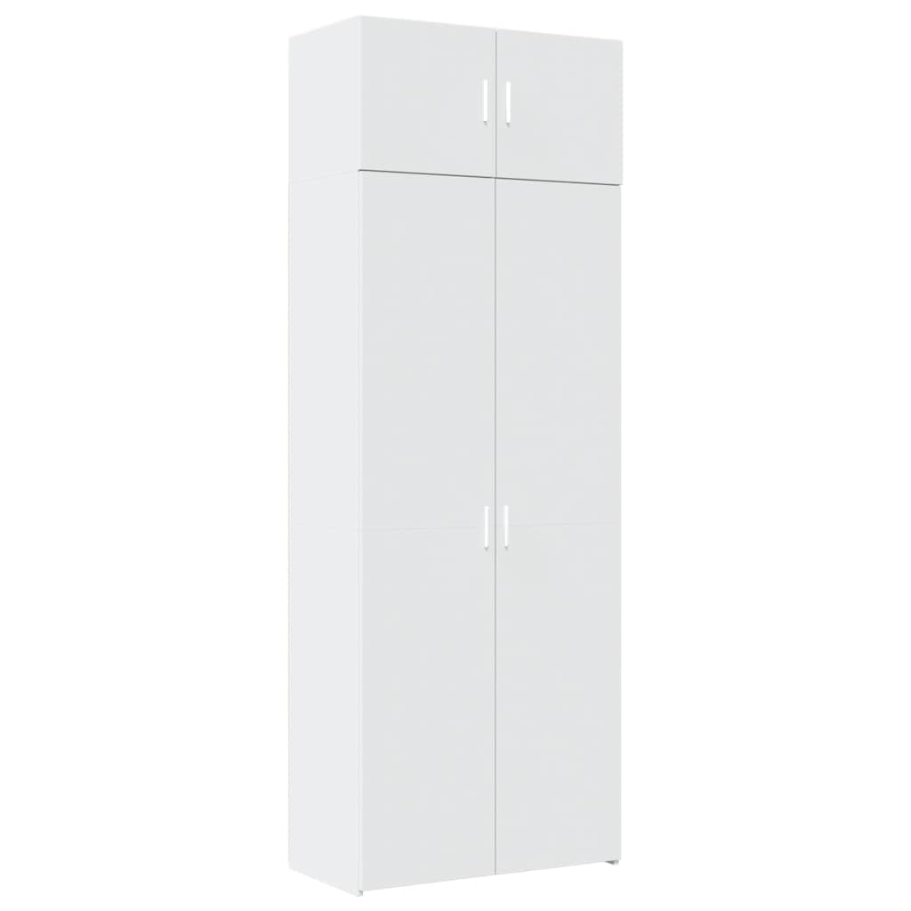 vidaXL Storage Cabinet White 80x42,5x225 cm Engineered Wood