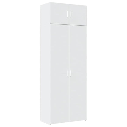 vidaXL Storage Cabinet White 80x42,5x225 cm Engineered Wood