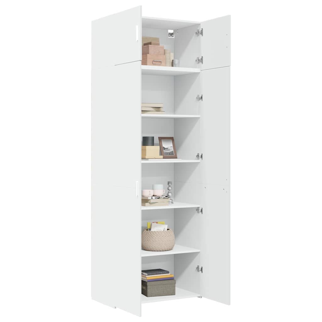 vidaXL Storage Cabinet White 80x42,5x225 cm Engineered Wood