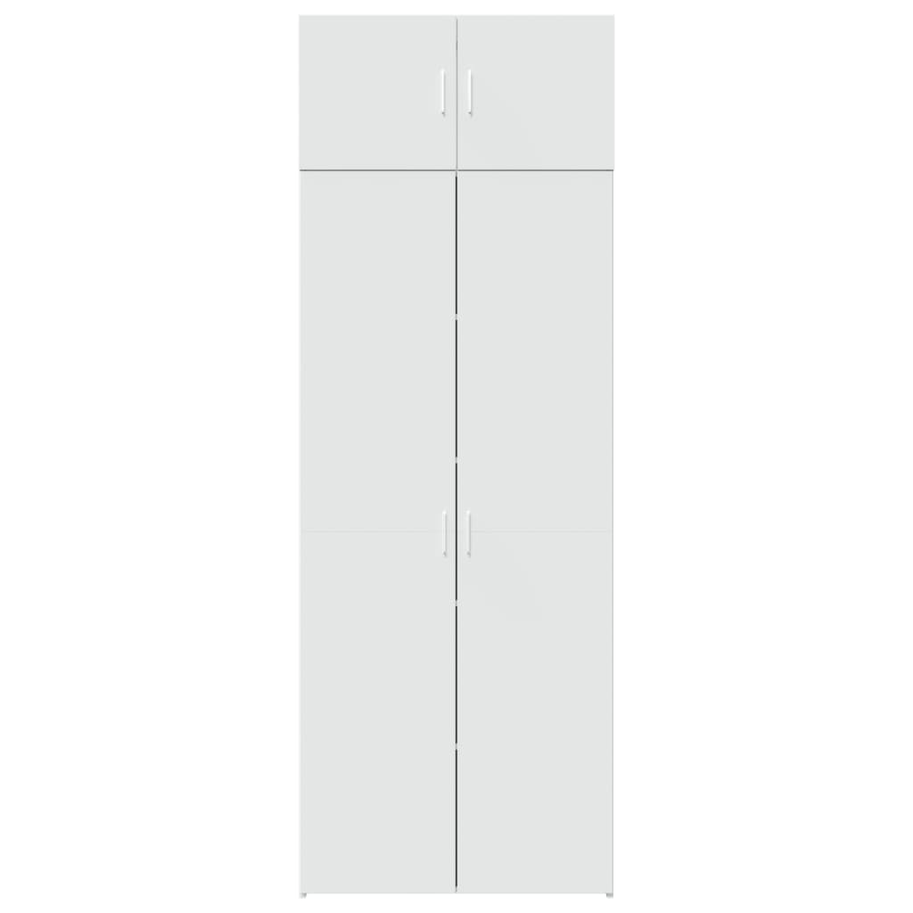 vidaXL Storage Cabinet White 80x42.5x225 cm Engineered Wood
