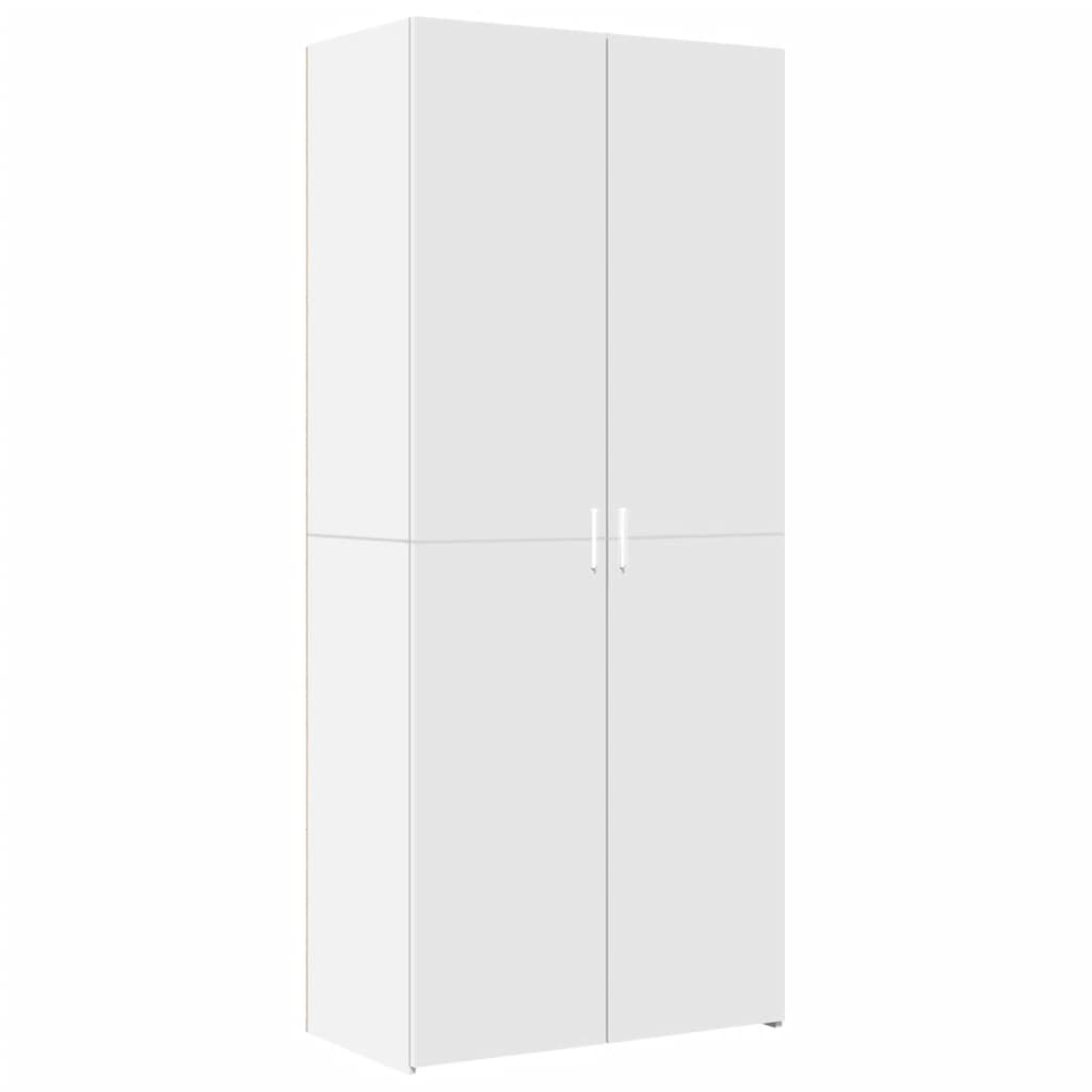 vidaXL Storage Cabinet White 80x42.5x225 cm Engineered Wood