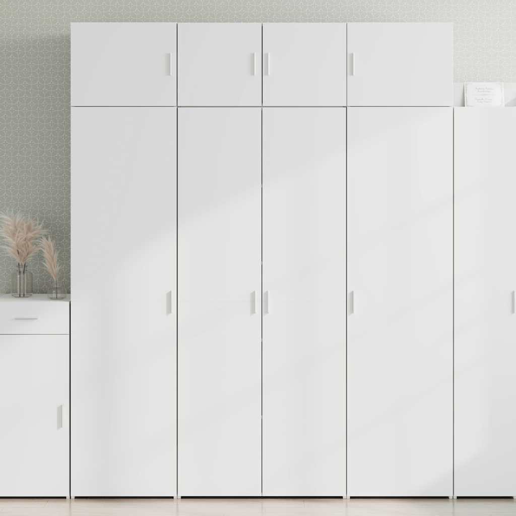 vidaXL Storage Cabinet White 80x42,5x225 cm Engineered Wood