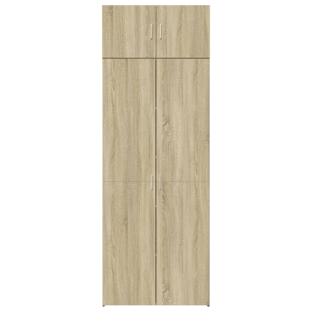 vidaXL Storage Cabinet Sonoma Oak 80x42.5x225 cm Engineered Wood