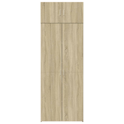 vidaXL Storage Cabinet Sonoma Oak 80x42.5x225 cm Engineered Wood