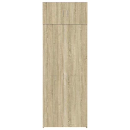 vidaXL Storage Cabinet Sonoma Oak 80x42,5x225 cm Engineered Wood