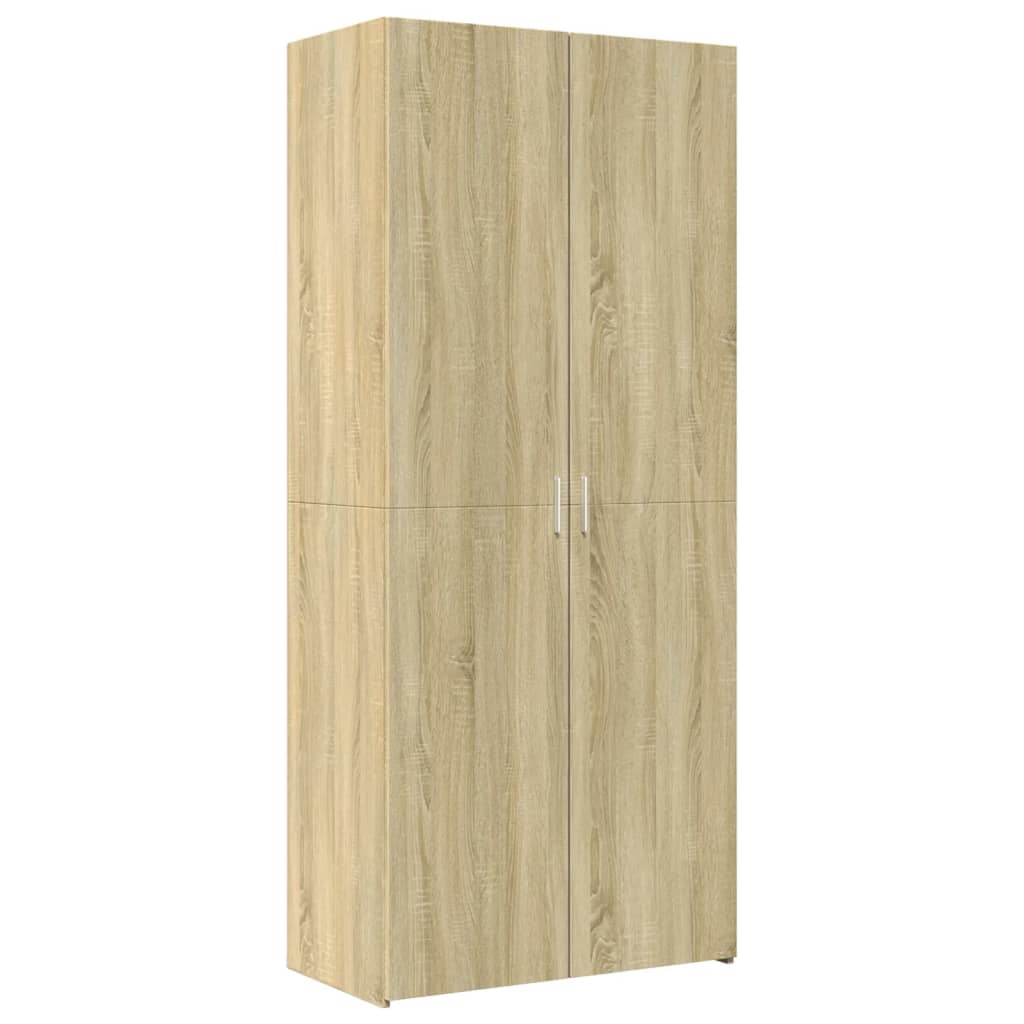 vidaXL Storage Cabinet Sonoma Oak 80x42.5x225 cm Engineered Wood
