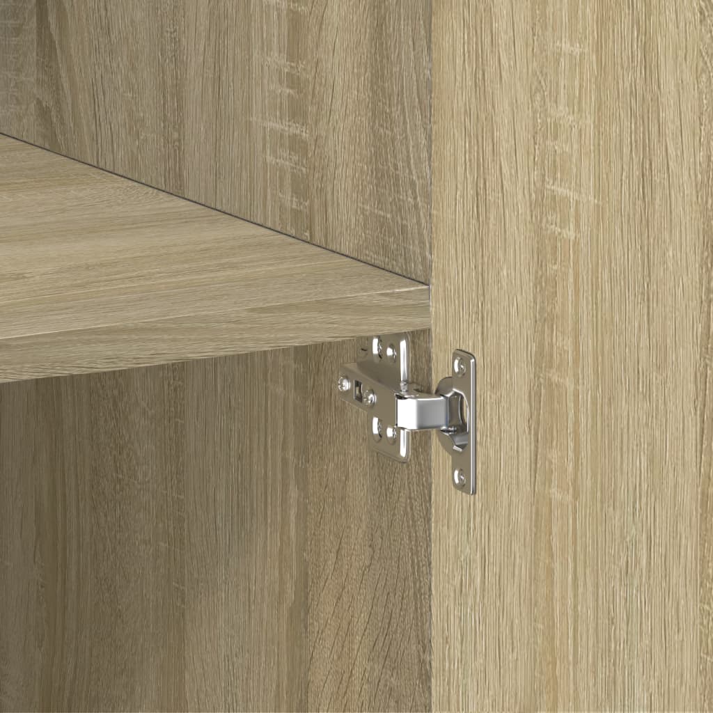 vidaXL Storage Cabinet Sonoma Oak 80x42.5x225 cm Engineered Wood