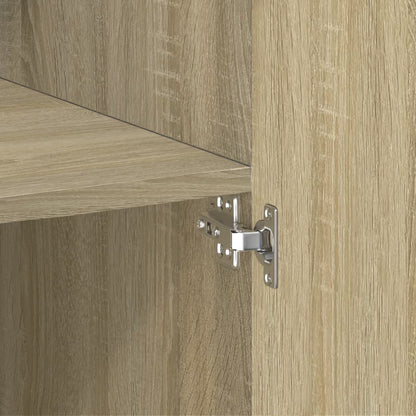 vidaXL Storage Cabinet Sonoma Oak 80x42.5x225 cm Engineered Wood