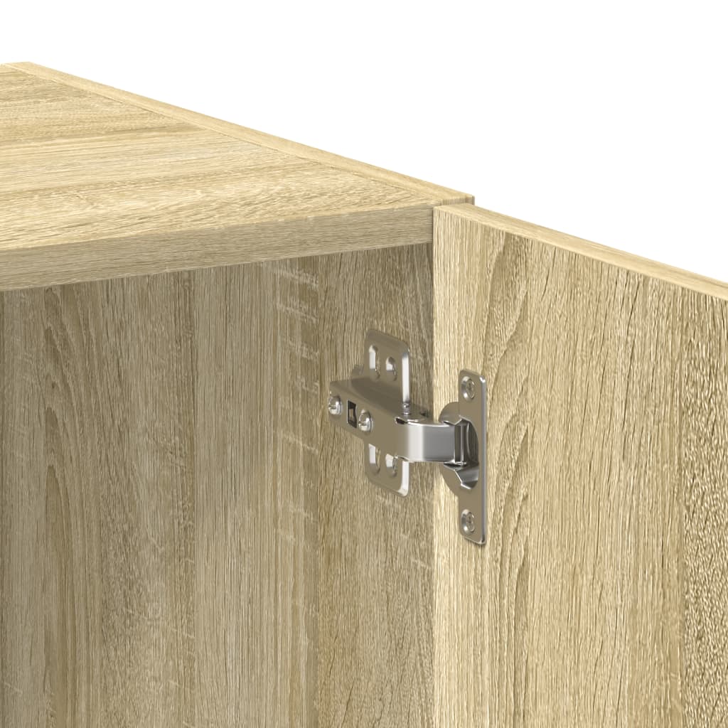 vidaXL Storage Cabinet Sonoma Oak 80x42.5x225 cm Engineered Wood