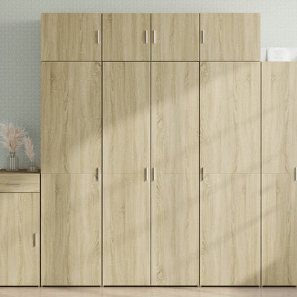 vidaXL Storage Cabinet Sonoma Oak 80x42.5x225 cm Engineered Wood