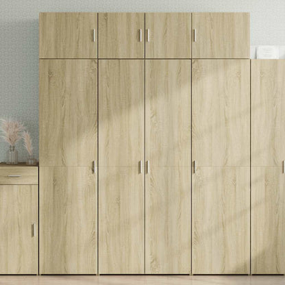 vidaXL Storage Cabinet Sonoma Oak 80x42,5x225 cm Engineered Wood