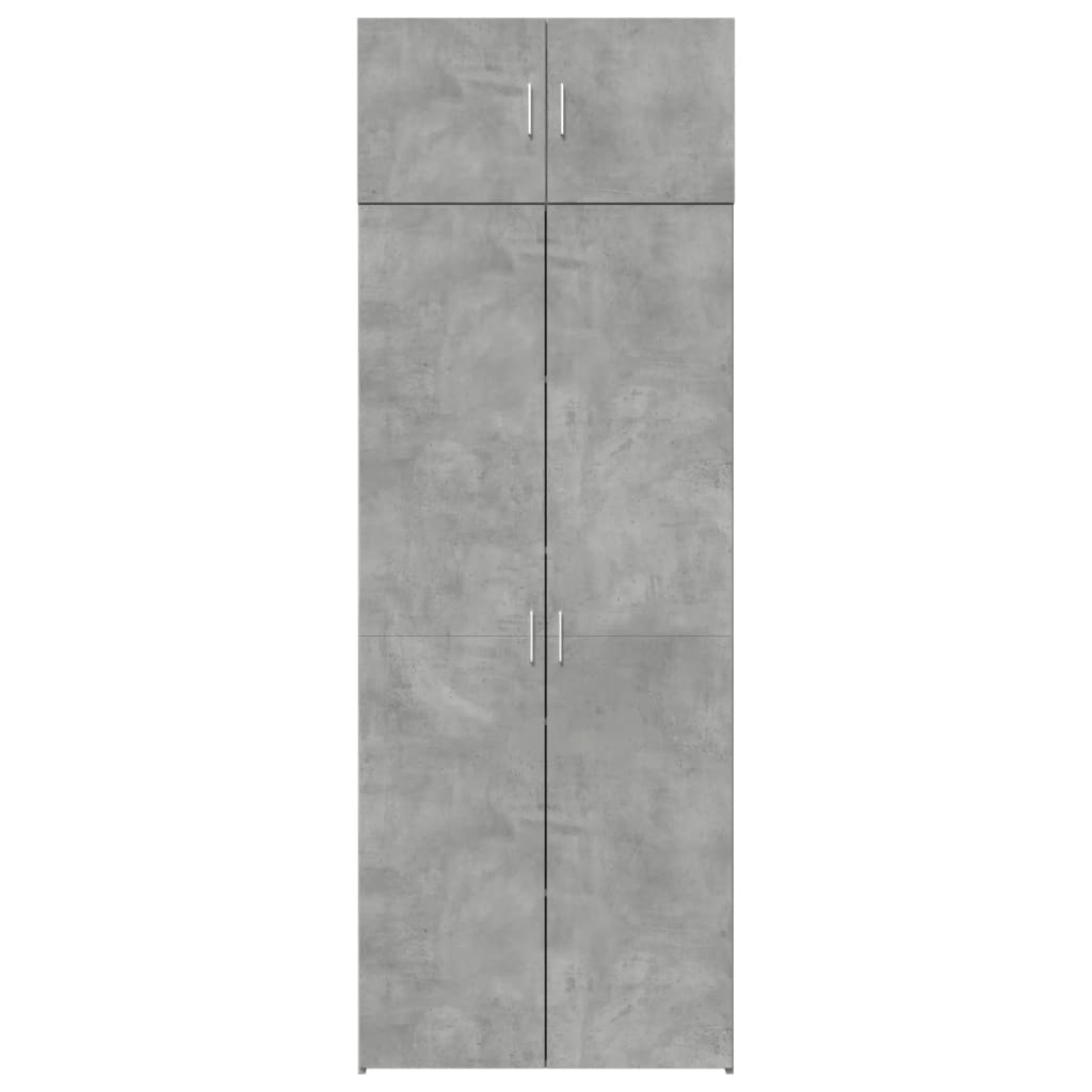 vidaXL Storage Cabinet Concrete Grey 80x42.5x225 cm Engineered Wood