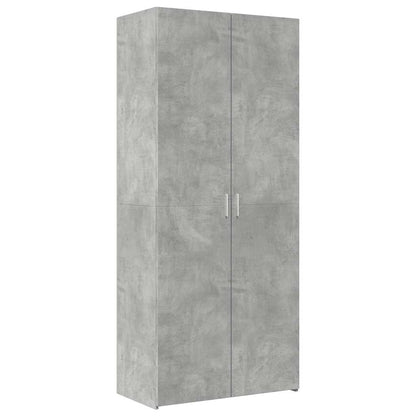 vidaXL Storage Cabinet Concrete Grey 80x42,5x225 cm Engineered Wood