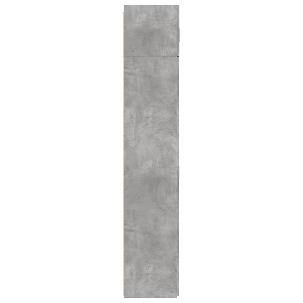 vidaXL Storage Cabinet Concrete Grey 80x42,5x225 cm Engineered Wood