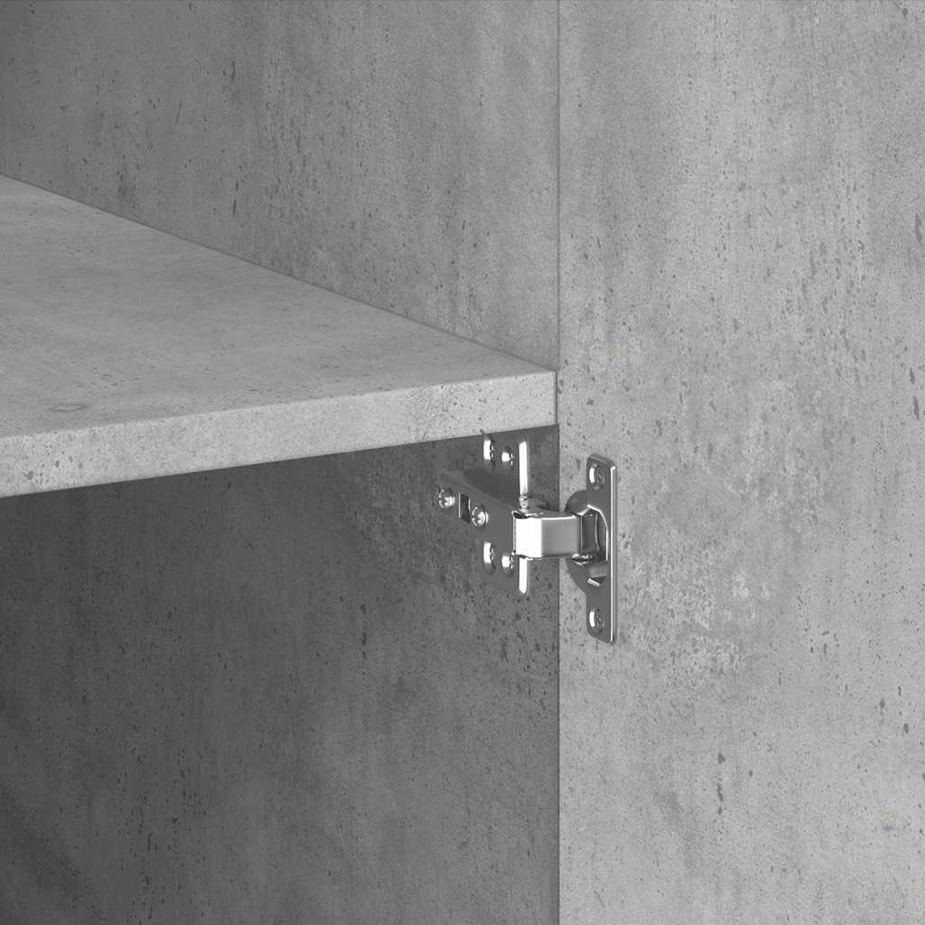 vidaXL Storage Cabinet Concrete Grey 80x42,5x225 cm Engineered Wood