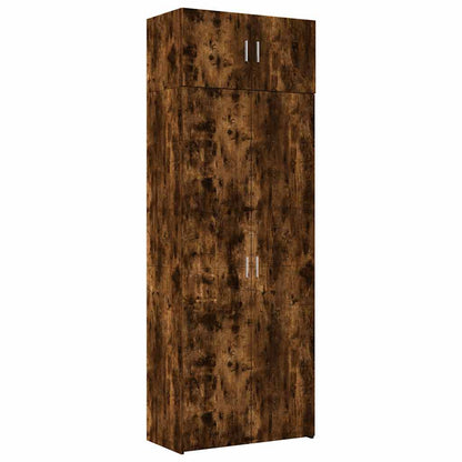 vidaXL Storage Cabinet Smoked Oak 80x42,5x225 cm Engineered Wood