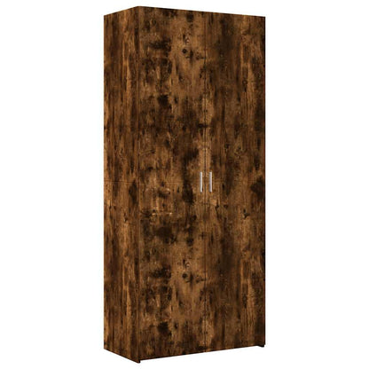 vidaXL Storage Cabinet Smoked Oak 80x42,5x225 cm Engineered Wood