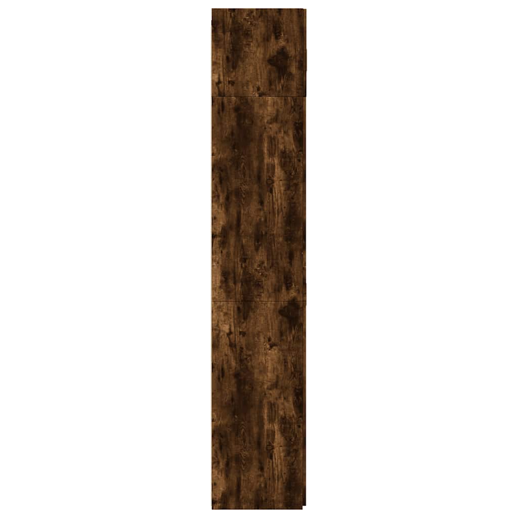 vidaXL Storage Cabinet Smoked Oak 80x42,5x225 cm Engineered Wood