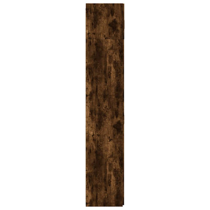 vidaXL Storage Cabinet Smoked Oak 80x42,5x225 cm Engineered Wood