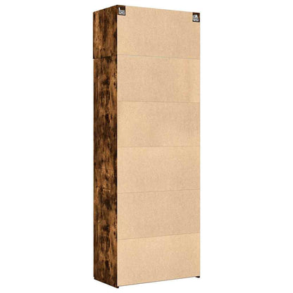 vidaXL Storage Cabinet Smoked Oak 80x42,5x225 cm Engineered Wood