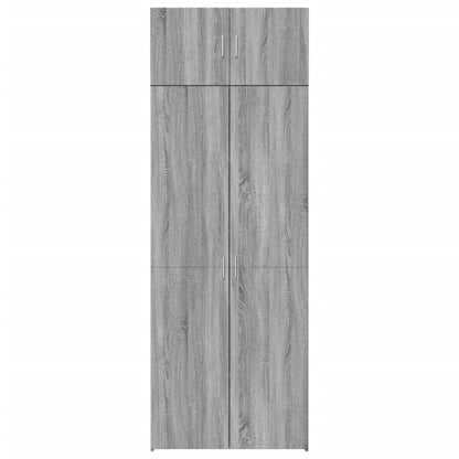 vidaXL Storage Cabinet Grey Sonoma 80x42.5x225 cm Engineered Wood