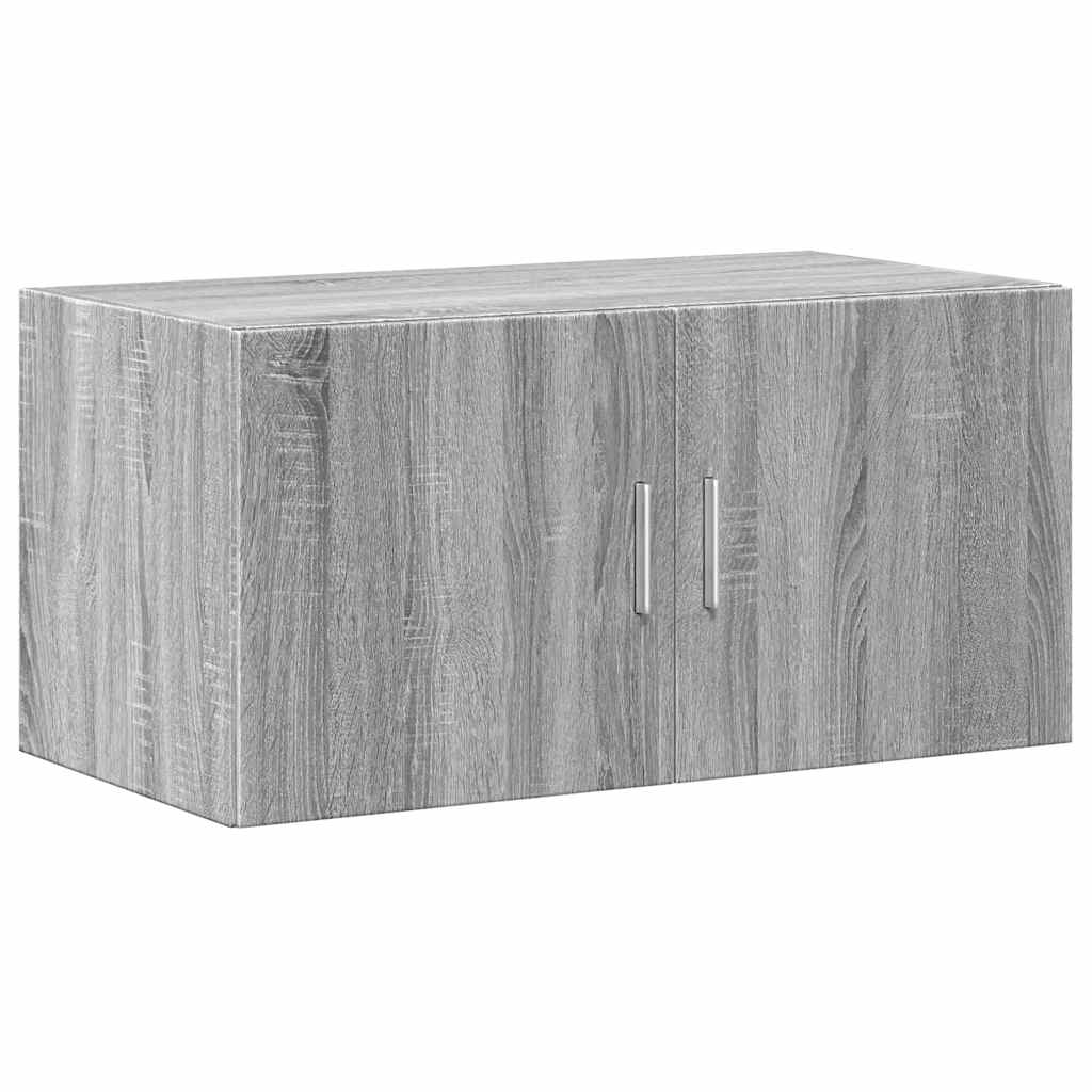 vidaXL Storage Cabinet Grey Sonoma 80x42,5x225 cm Engineered Wood