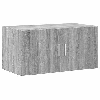 vidaXL Storage Cabinet Grey Sonoma 80x42,5x225 cm Engineered Wood