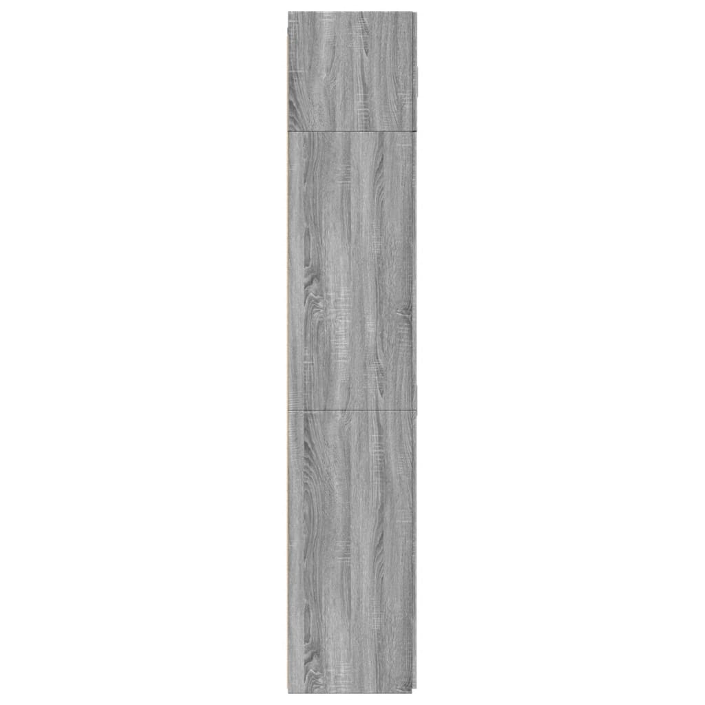 vidaXL Storage Cabinet Grey Sonoma 80x42.5x225 cm Engineered Wood