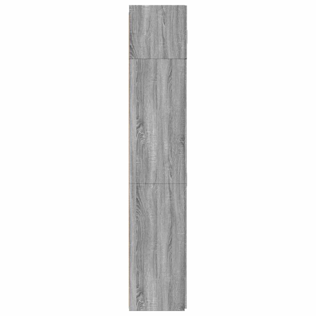 vidaXL Storage Cabinet Grey Sonoma 80x42,5x225 cm Engineered Wood