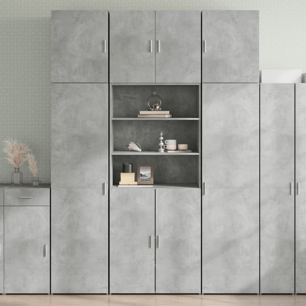 vidaXL Highboard Concrete Grey 80x42.5x249 cm Engineered Wood