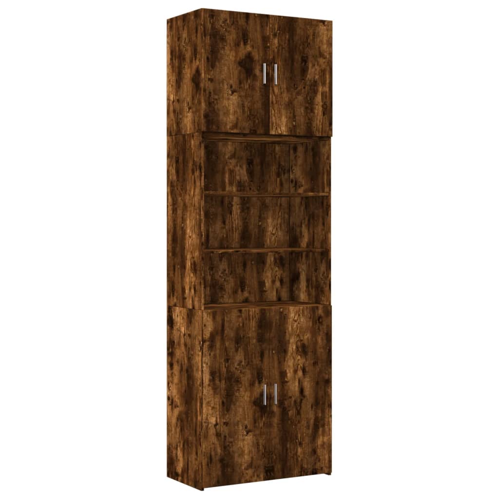 vidaXL Highboard Smoked Oak 80x42.5x249 cm Engineered Wood