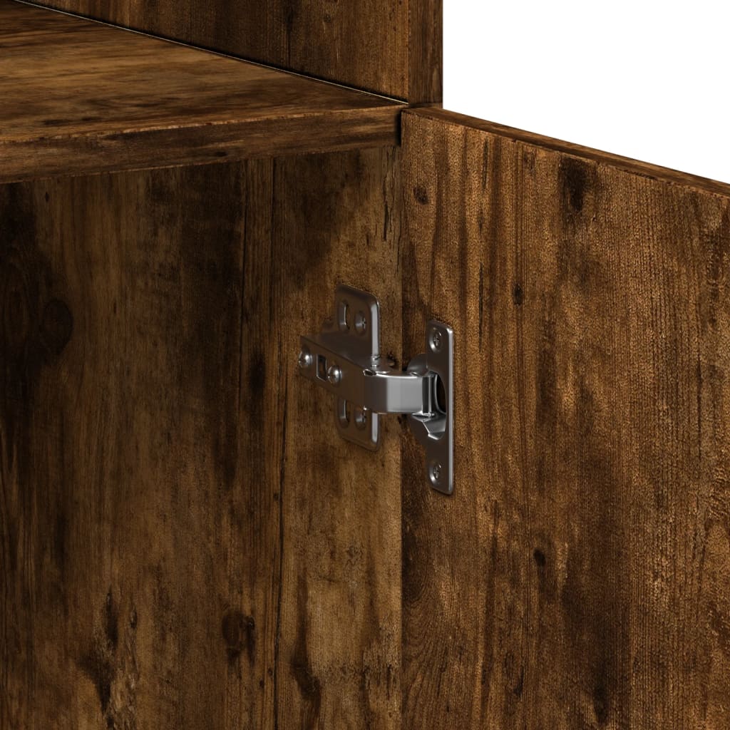 vidaXL Highboard Smoked Oak 80x42.5x249 cm Engineered Wood