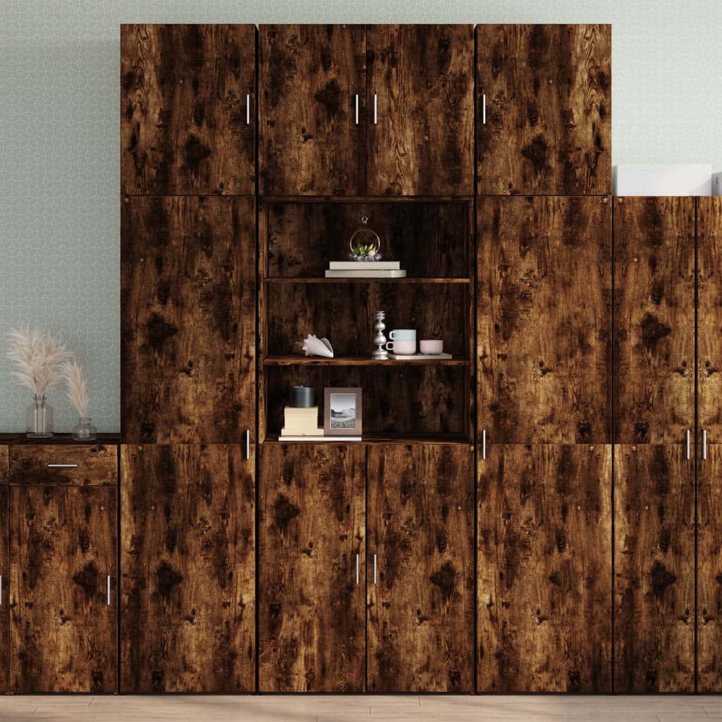 vidaXL Highboard Smoked Oak 80x42,5x249 cm Engineered Wood