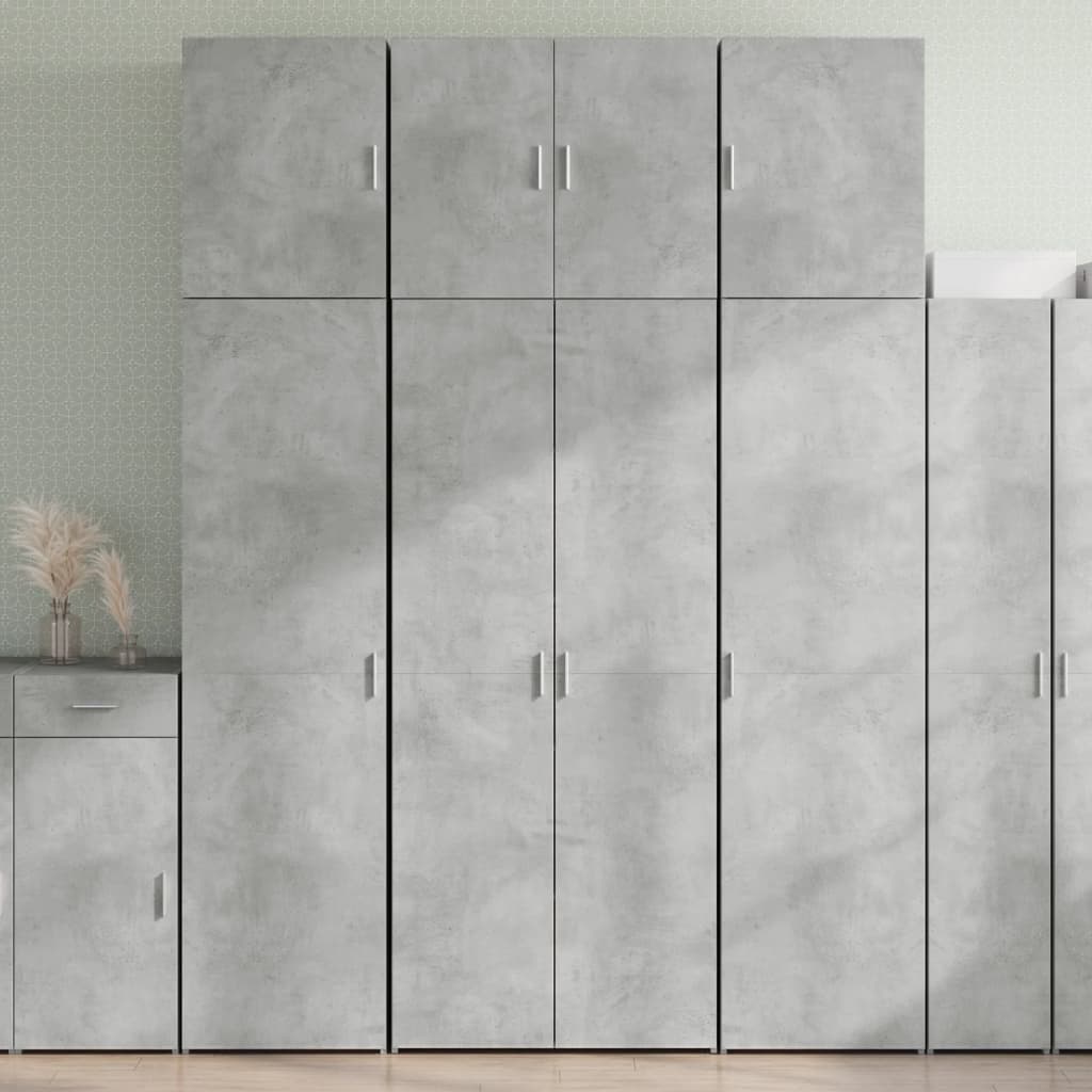 vidaXL Highboard Concrete Grey 80x42.5x249 cm Engineered Wood